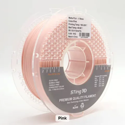 STing3D 1kg PLA MATTE - Růžová